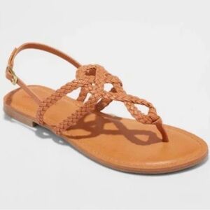 Like new Universal Thread by Target Jana braided sling back sandals in cognac! 7